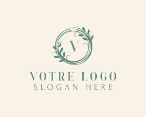 Instagram - Botanical Skincare Wreath logo design