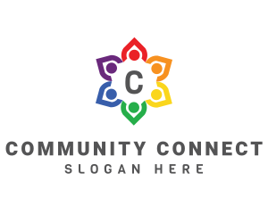 Group Community Flower logo design