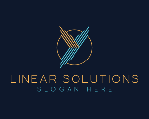 Linear - Linear Letter Y Badge logo design