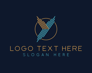 Company - Linear Letter Y Badge logo design