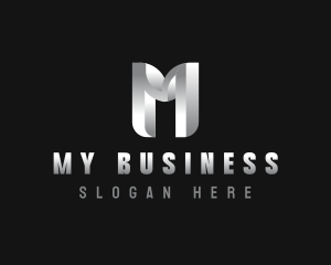 3D Business Letter M logo design