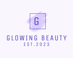 Cosmetics - Purple Square Brush  Cosmetics logo design