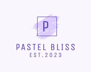 Purple Square Brush  Cosmetics logo design