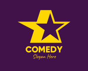 Yellow Celebrity Star Logo