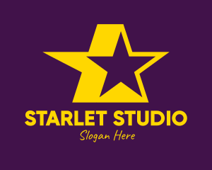 Actress - Yellow Celebrity Star logo design