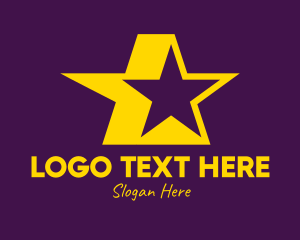 Superstar - Yellow Celebrity Star logo design