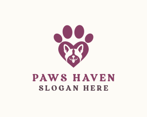 Dog Paw Love logo design