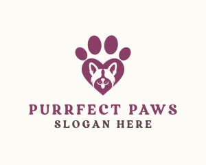 Dog Paw Love logo design