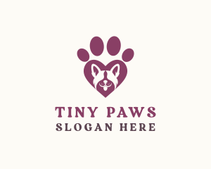 Dog Paw Love logo design