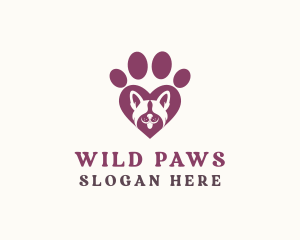 Dog Paw Love logo design