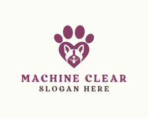 Shelter - Dog Paw Love logo design