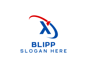 Political - Modern Letter X Ellipse logo design