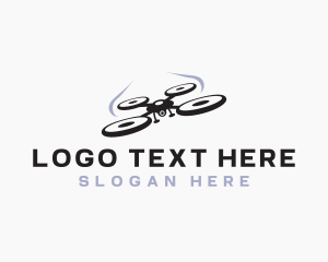 Flying - Aerial Drone Propeller logo design