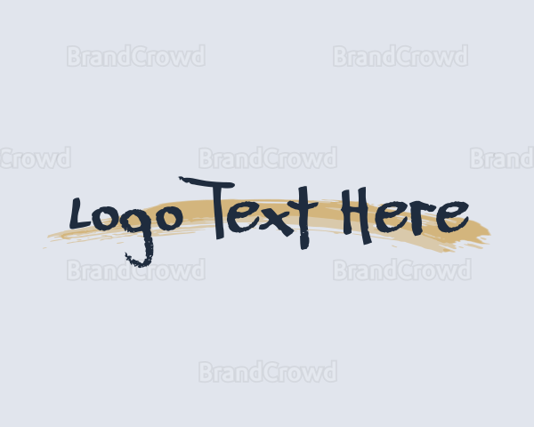 Paint Brush Stroke Logo