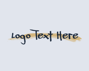 Wordmark - Paint Brush Stroke logo design