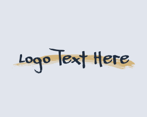 Handwritten - Paint Brush Stroke logo design