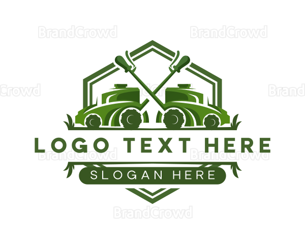 Lawn Mower Landscaping Logo