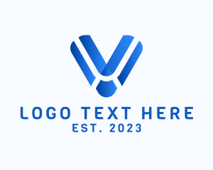 Brand - SImple Modern Letter V logo design