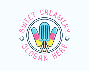 Popsicle Ice Cream logo design