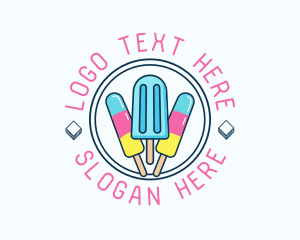 Popsicle Ice Cream Logo