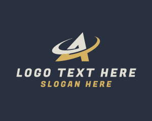 Application - Business Ellipse Letter A logo design