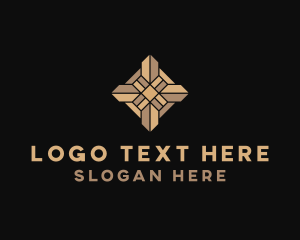 Wooden - Floor Pattern Tile logo design