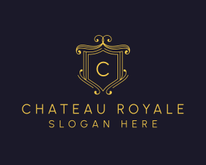 Golden Royal Shield logo design