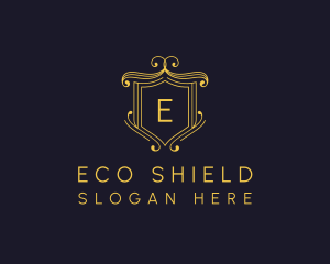 Golden Royal Shield logo design