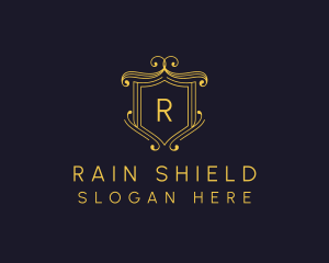 Golden Royal Shield logo design