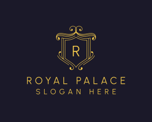 Golden Royal Shield logo design