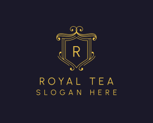 Golden Royal Shield logo design