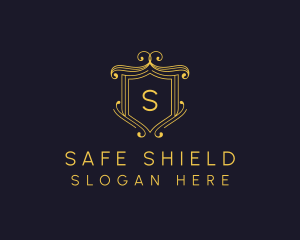 Golden Royal Shield logo design