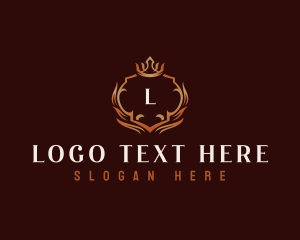 Luxe - Elegant Crown Crest logo design