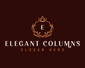 Elegant Crown Crest logo design