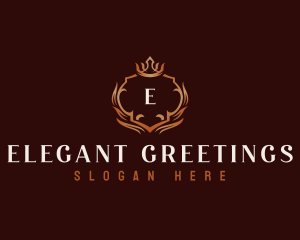 Elegant Crown Crest logo design