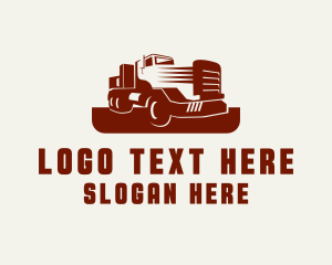 Long Haul - Big Transport Truck logo design