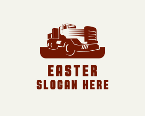 Brown - Big Transport Truck logo design