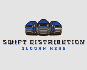 Distribution - Fleet Truck Logistics logo design