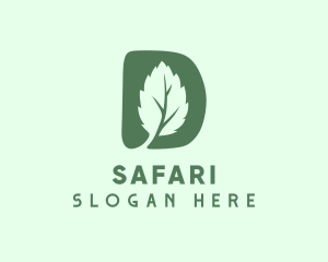 Agriculture - Green Floral Letter D logo design
