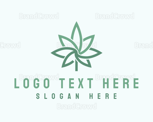 Marijuana Hemp Leaf Logo