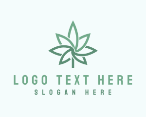 Botanical - Marijuana Hemp Leaf logo design