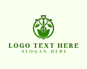 Plant - Shovel Eco Plant logo design