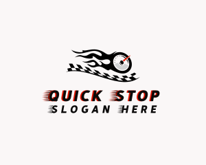 Motorsports Race Speedometer logo design