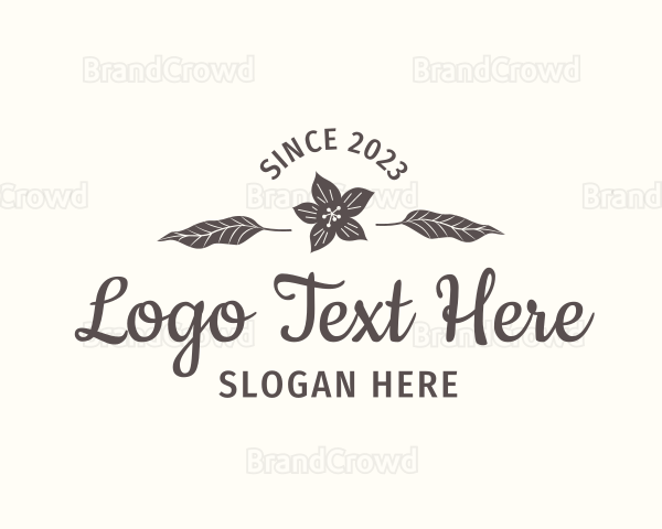 Botanical Cursive Wordmark Logo