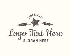 Clean - Botanical Cursive Wordmark logo design