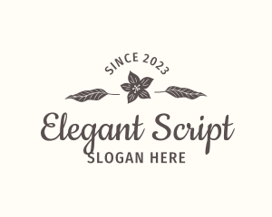 Botanical Cursive Wordmark logo design