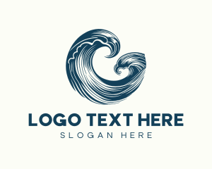 Seaside - Wave Seaside Surfer logo design
