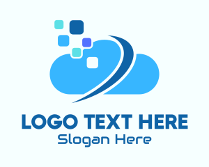Computer - Blue Cloud Tech logo design