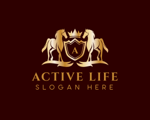 Countryside - Stallion Equine Shield logo design