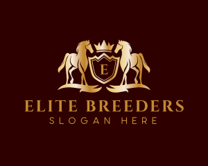 Stallion Equine Shield logo design